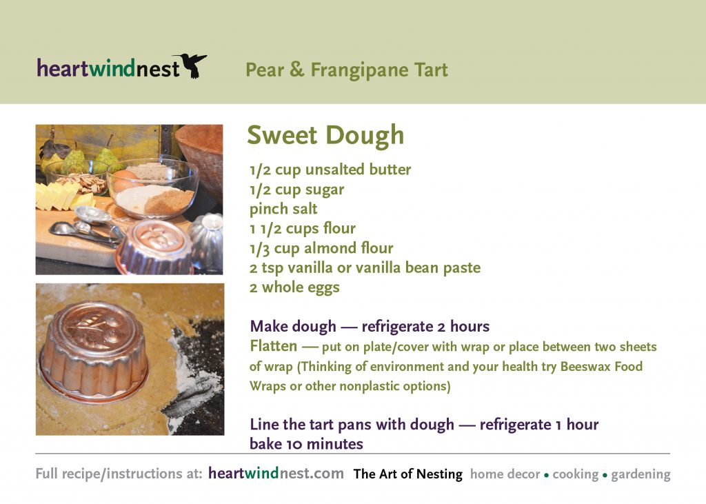 heartwindnest pear & frangipane recipe