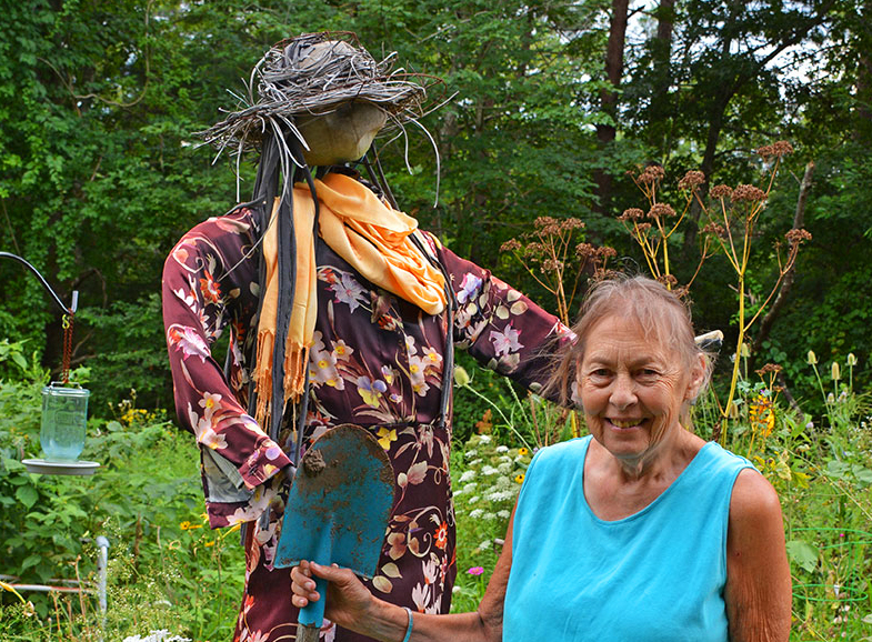 Jeanette and Lumpy Lena Scarecrow