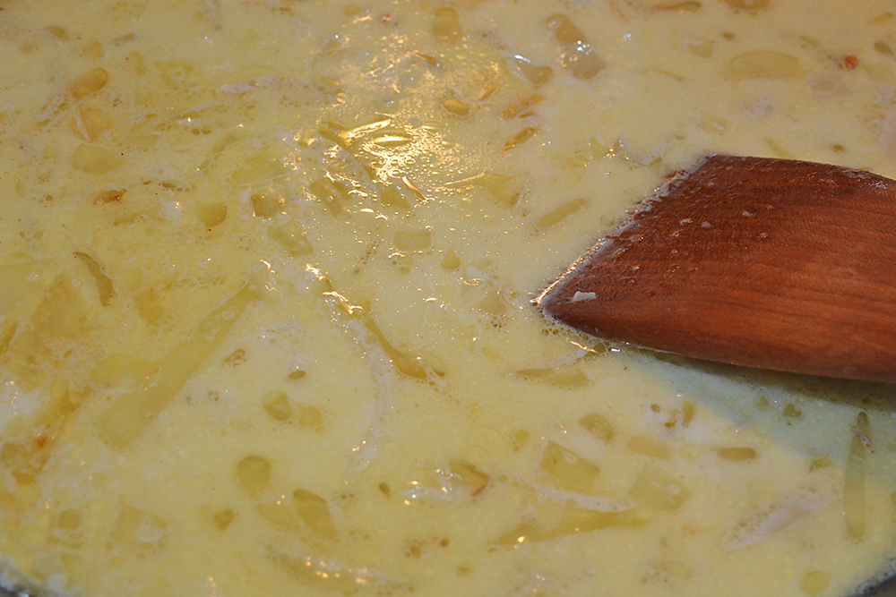 Making Scallop Potato Cheese Sauces